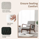Modern Accent Chair with Rubber Wood Frame and Lumbar Pillow by LJGDeals