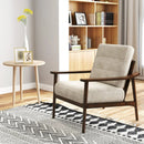 Modern Accent Chair with Rubber Wood Armrests and Legs for Living Room by LJGDeals