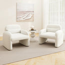 Modern Accent Chair with Waist Pillow and Armrests for Living Room Bedroom by LJGDeals