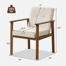 Modern Accent Linen Fabric Armchair with Solid Wood Legs and Soft Cushioned Seat by LJGDeals