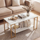 Modern Accent Table with Open Storage Shelf for Apartment and Lounge by LJGDeals