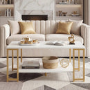 Modern Accent Table with Open Storage Shelf for Apartment and Lounge by DirectDeals