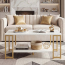 Modern Accent Table with Open Storage Shelf for Apartment and Lounge by LJGDeals