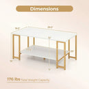 Modern Accent Table with Open Storage Shelf for Apartment and Lounge by LJGDeals