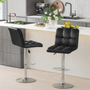 Modern Bat Stools Set of 2 with Back and Heavy-duty Metal Base and Footrest by LJGDeals