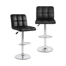 Modern Bat Stools Set of 2 with Back and Heavy-duty Metal Base and Footrest