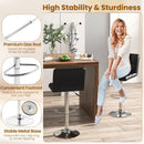 Modern Bat Stools Set of 2 with Back and Heavy-duty Metal Base and Footrest by LJGDeals
