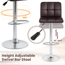 Modern Bat Stools Set of 2 with Back and Heavy-duty Metal Base and Footrest