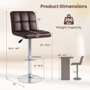 Modern Bat Stools Set of 2 with Back and Heavy-duty Metal Base and Footrest