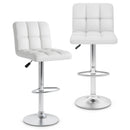 Modern Bat Stools Set of 2 with Back and Heavy-duty Metal Base and Footrest