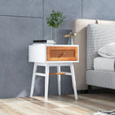 1-Drawer Modern Bedside Table with Solid Wood Legs by LJGDeals