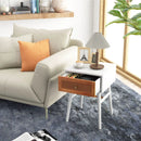 1-Drawer Modern Bedside Table with Solid Wood Legs by LJGDeals