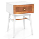 1-Drawer Modern Bedside Table with Solid Wood Legs by LJGDeals