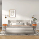 1-Drawer Modern Bedside Table with Solid Wood Legs by LJGDeals