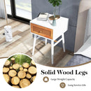 1-Drawer Modern Bedside Table with Solid Wood Legs by LJGDeals
