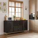Modern Buffet Sideboard Cabinet with 2 Drawers & Adjustable Shelves