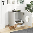 Cat Litter Box Enclosure with Nightstand Top - White by LJGDeals