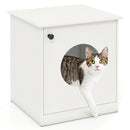 Cat Litter Box Enclosure with Nightstand Top - White by LJGDeals