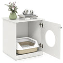 Cat Litter Box Enclosure with Nightstand Top - White by LJGDeals