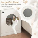 Cat Litter Box Enclosure with Nightstand Top - White by DirectDeals