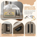 Cat Tree with Litter Box Enclosure for Indoor Cars-Gray by LJGDeals
