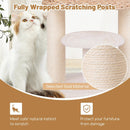 Modern Cat Tower Cat Tree with Top Perch Cattail Fluff Condo-Natural by LJGDeals