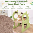 2-Tier Modern Cat Tree for Indoor Cats with Rotatable Sisal Scratching Ball-Green by LJGDeals