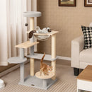 Modern Cat Tree 44 Inch Multi-level Cat Tower with Removable Padded Top Perch-Natural by LJGDeals