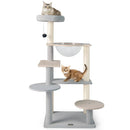 Modern Cat Tree 44 Inch Multi-level Cat Tower with Removable Padded Top Perch-Natural by LJGDeals