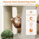 Modern Cat Tree Space-saving Cat Tower with Upholstered Perch and 2 Cat Condos by LJGDeals