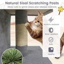 Modern Cat Tree Space-saving Cat Tower with Upholstered Perch and 2 Cat Condos by LJGDeals