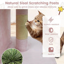 Modern Cat Tree Space-saving Cat Tower with Upholstered Perch and 2 Cat Condos by LJGDeals