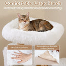 Modern Cat Tree for Indoor Cats 30.5 Cat Tower with Real Solid Wood Branches-White by LJGDeals