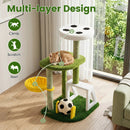 Multi-Level Cat Tree with Soccer Field & Hammock by DirectDeals