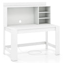 Modern Computer Desk with Hutch and Storage Shelves by LJGDeals