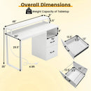 Modern Computer Desk with Power Outlets and File Drawer by LJGDeals