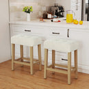 Modern Counter Height Bar Stools Set of 2 with Rubber Wood Legs by LJGDeals