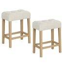 Modern Counter Height Bar Stools Set of 2 with Rubber Wood Legs by LJGDeals