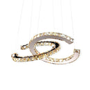 Modern Crystal Double C Chandelier