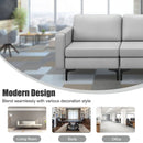 3-Seat Sectional Sofa Couch with Armrest Magazine Pocket and Metal Leg by LJGDeals