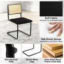 2 Pieces Mid-Century Modern Dining Chair with Cantilever Design-Black by LJGDeals