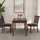 Upholstered Modern Dining Chair Set of 2 with Slanted High Backrest-Brown by LJGDeals