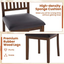 Upholstered Modern Dining Chair Set of 2 with Slanted High Backrest-Brown by LJGDeals