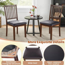 Upholstered Modern Dining Chair Set of 2 with Slanted High Backrest-Brown by LJGDeals