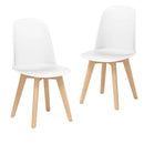 Modern Dining Chair Set of 2 with Solid Beech Wood Legs and Tilt Backrest by LJGDeals