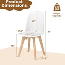 Modern Dining Chair Set of 2 with Solid Beech Wood Legs and Tilt Backrest by LJGDeals