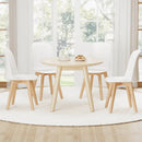 Modern Dining Chair Set of 2 with Solid Beech Wood Legs and Tilt Backrest by LJGDeals