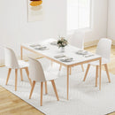 Modern Dining Chair Set of 2 with Solid Beech Wood Legs and Tilt Backrest by LJGDeals