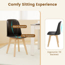 Modern Dining Chair Set of 2 with Solid Beech Wood Legs and Tilt Backrest by LJGDeals