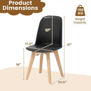 Modern Dining Chair Set of 2 with Solid Beech Wood Legs and Tilt Backrest by LJGDeals
